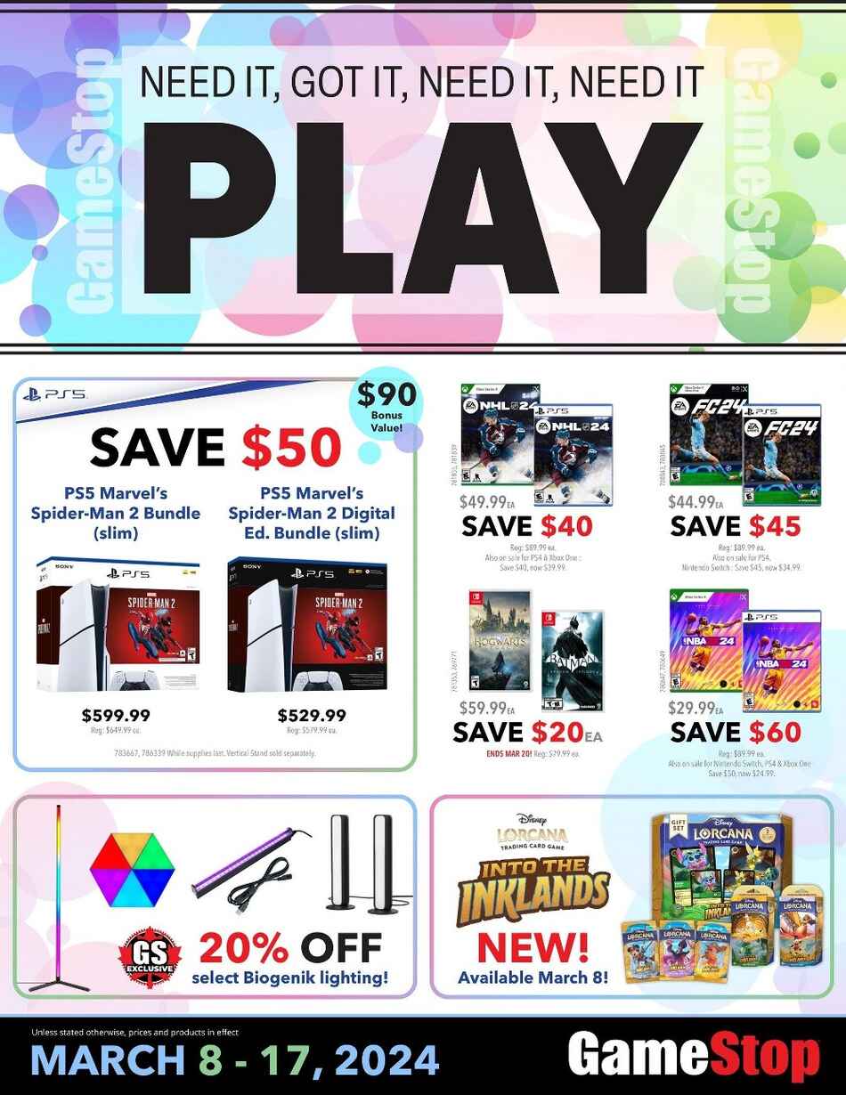 Gamestop Flyer April 19 to April 25, 2024