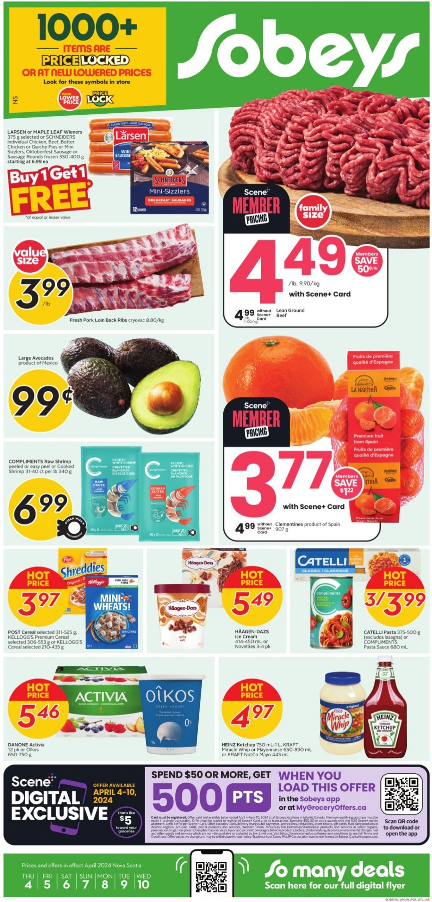 Sobeys Flyer ATLANTIC April 4 to April 10, 2024. Save Now 💥