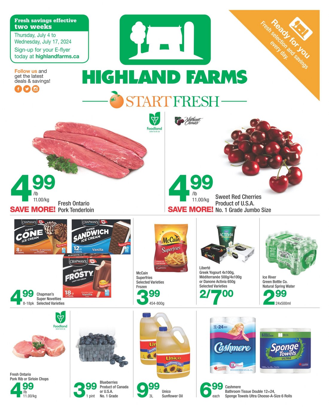 highland farms flyer july 4 to 17 1