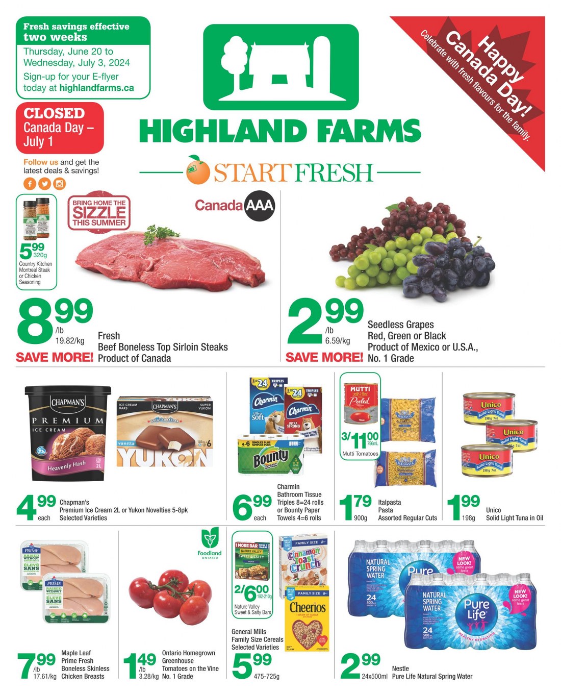 highland farms flyer june 20 to july 3 1