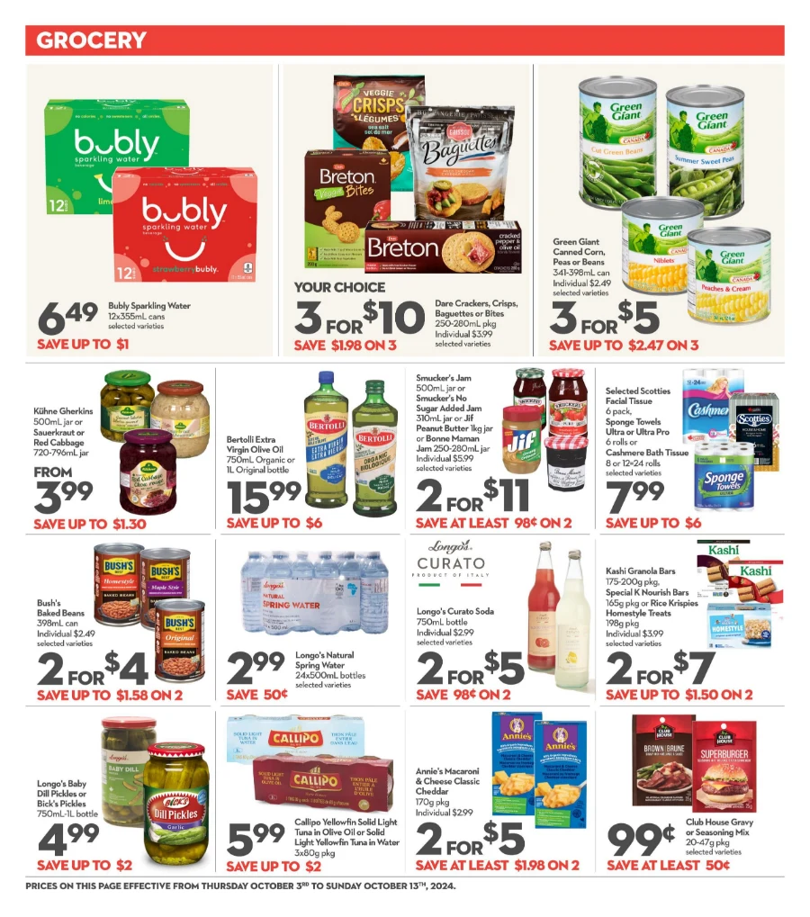 longos flyer october 3 to 9 13