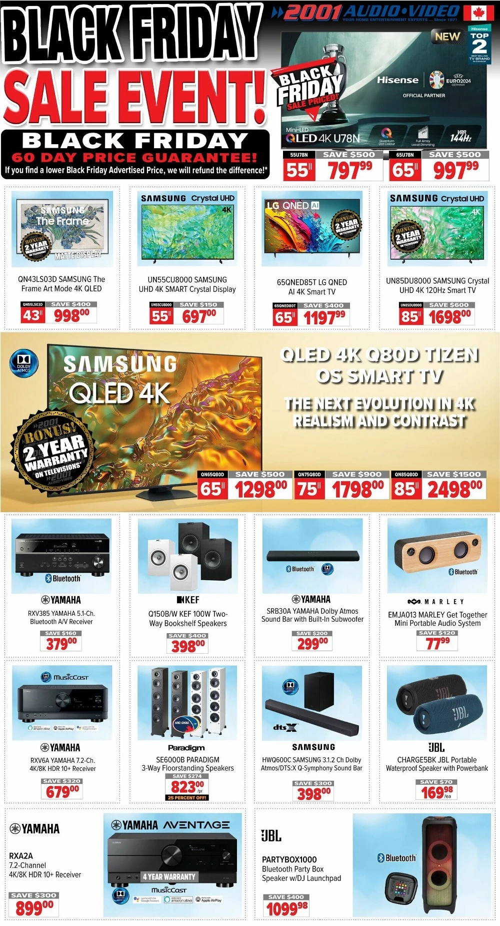 2001 Audio Video Black Friday Sale Flyer Canada 