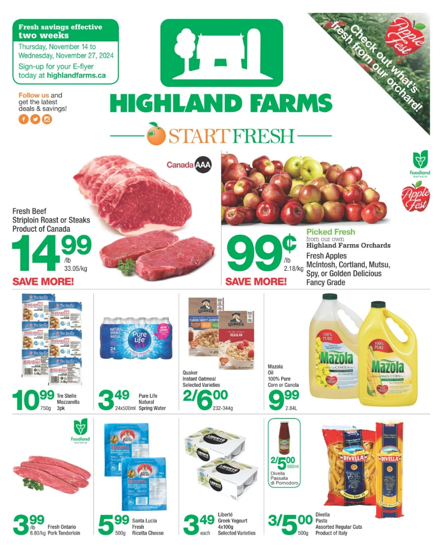 highland farms flyer november 14 to 27 1