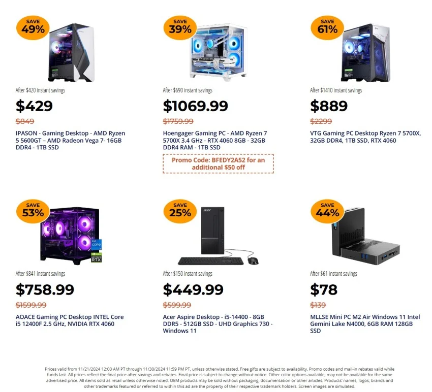 newegg black friday flyer 21 30 5