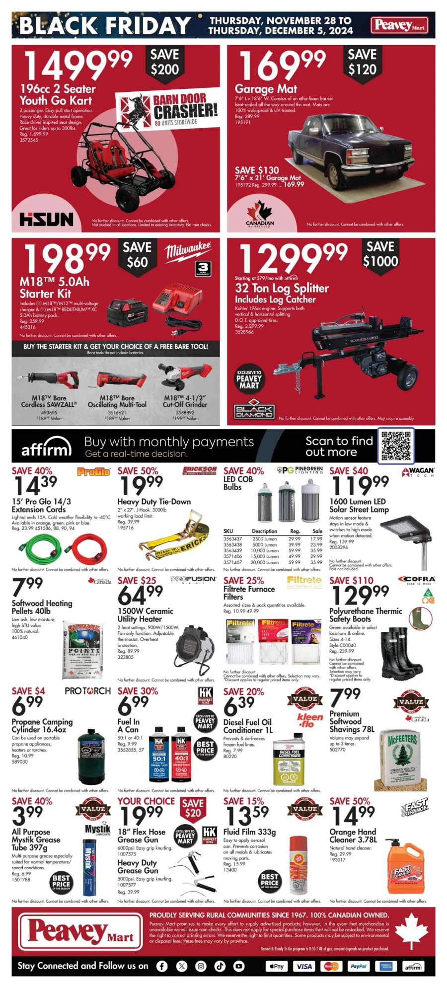 peavey mart flyer november 29 15