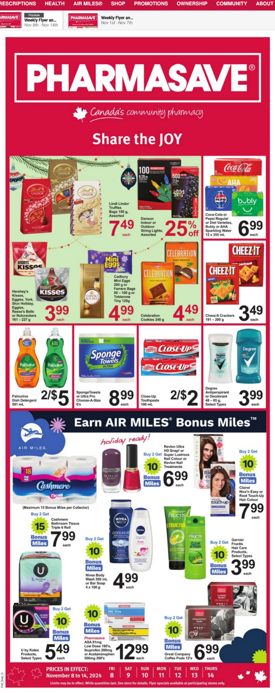 pharmasave flyer november 8 14 1