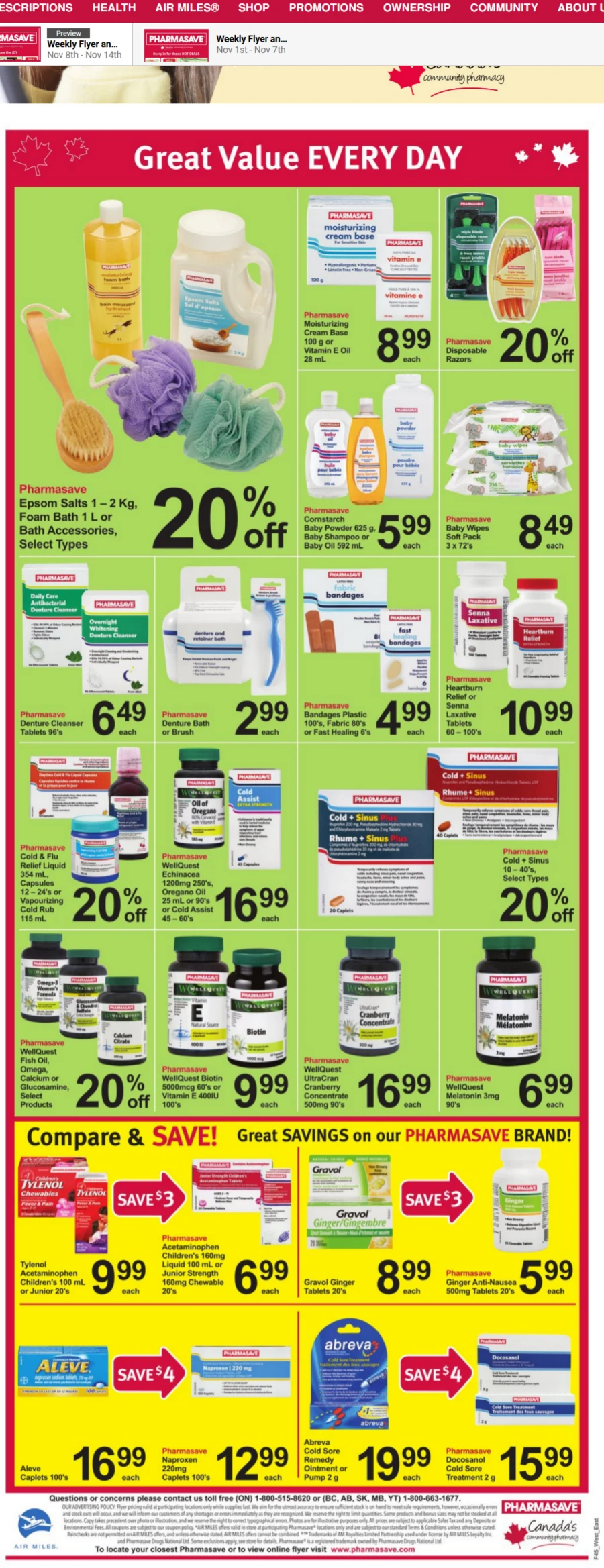 pharmasave flyer november 8 14 4