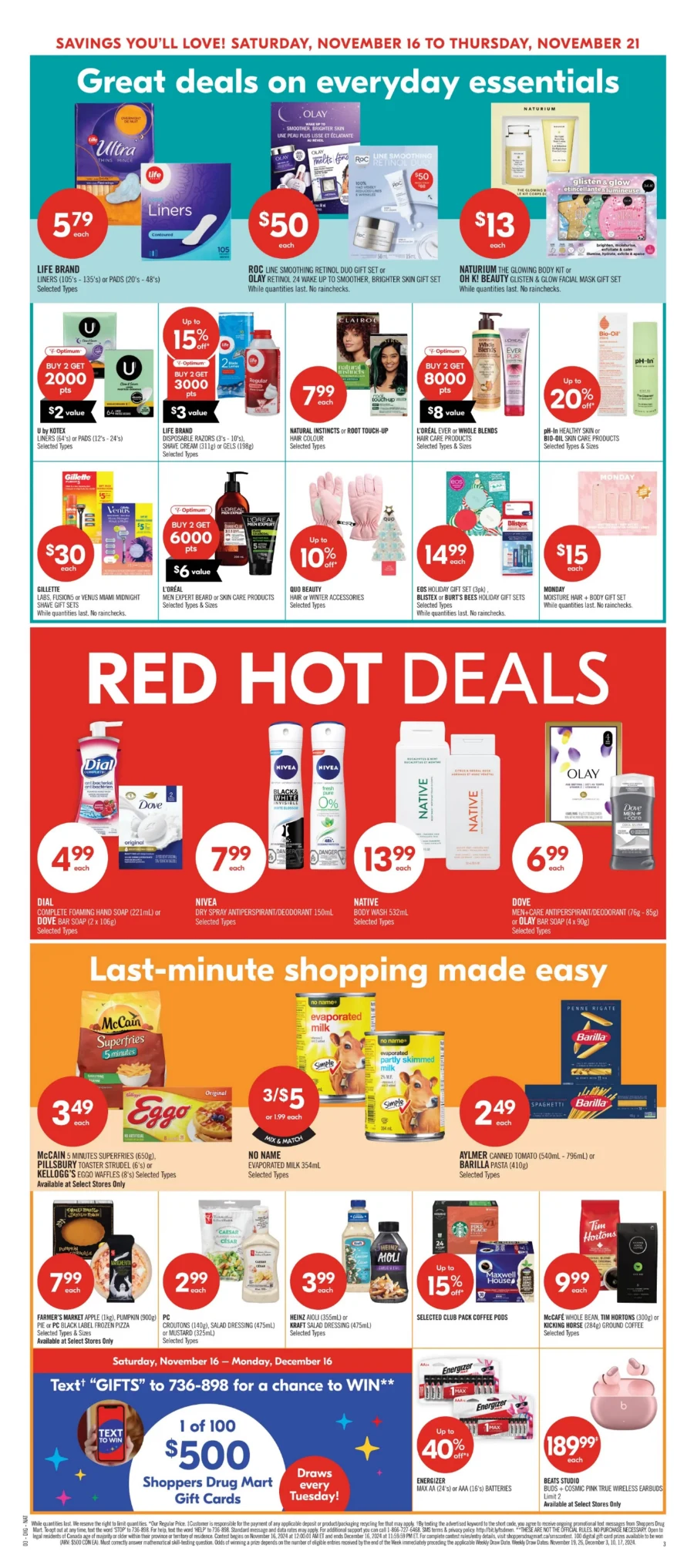 shoppers drug mart flyer november 16 21 12