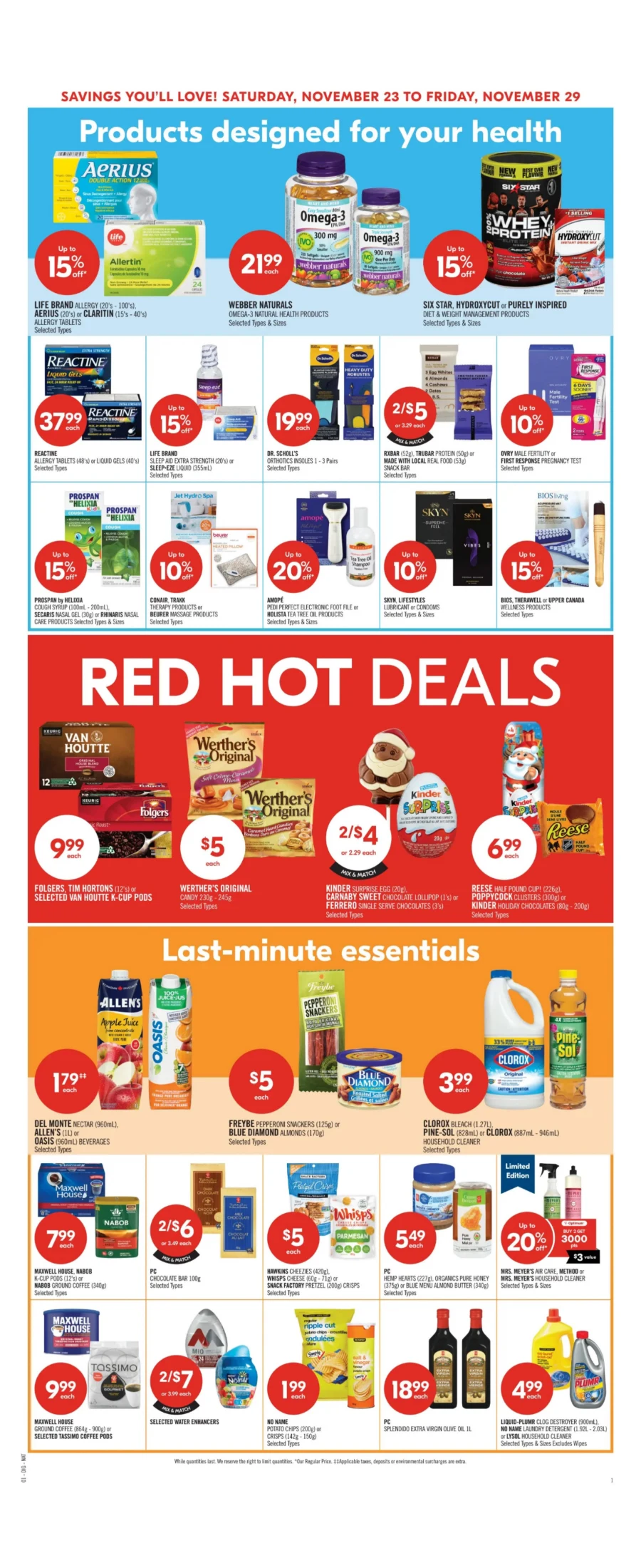 shoppers drug mart flyer november 23 28 12