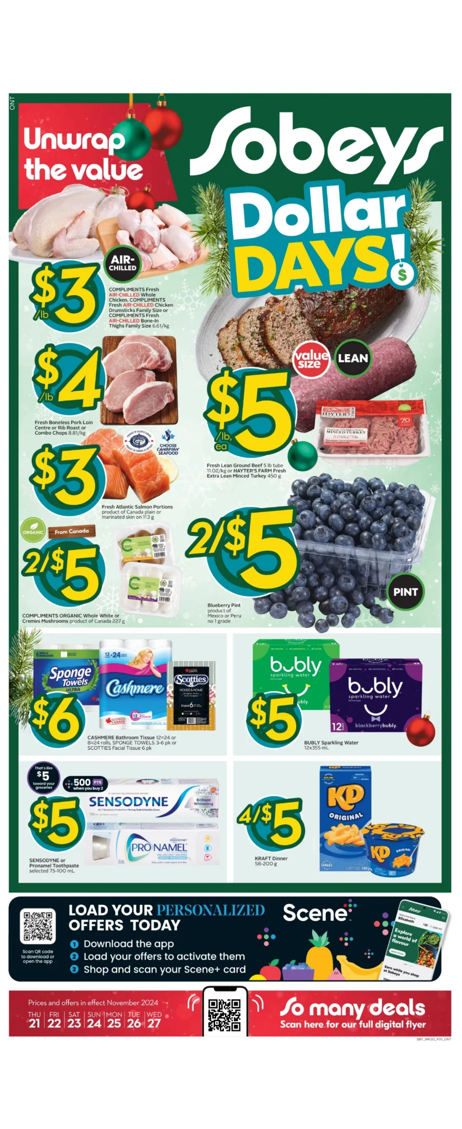 sobeys flyer on november 21 27 1