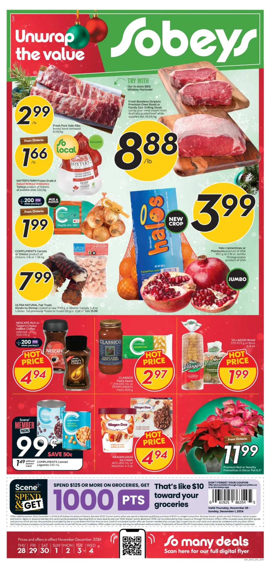 sobeys flyer on november 28 1