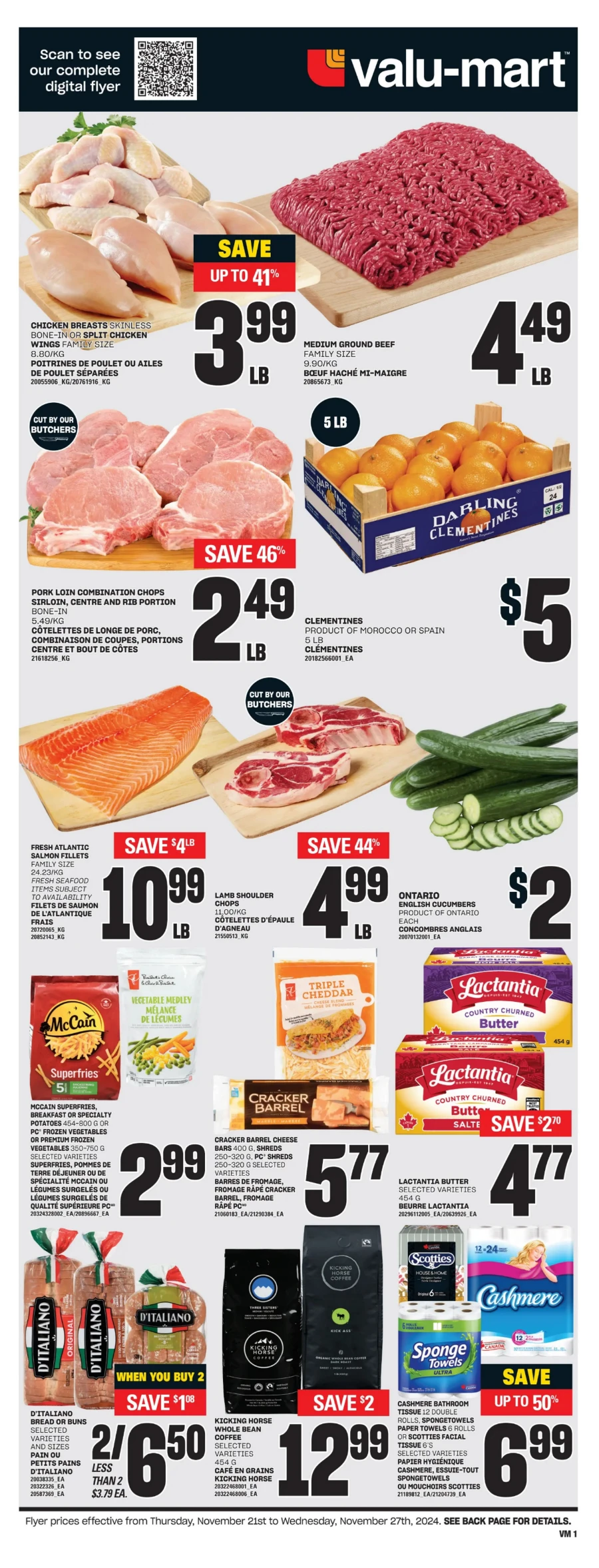 valu mart flyer november 21 27 3