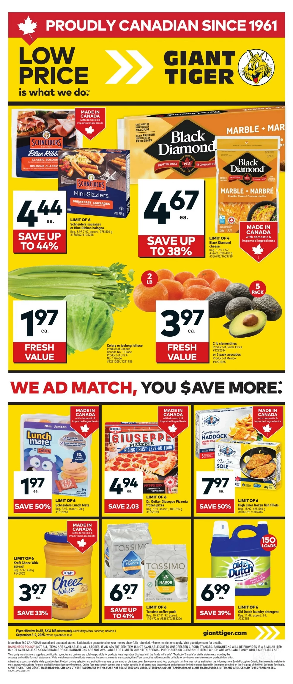 Giant Tiger (WEST) Flyer October 29 to November 5, 2025 Giant Tiger WEST Flyer September 3, 2025 - Week 36 - featuring this and next week’s top deals on groceries, clothing and home essentials for current and Next Week