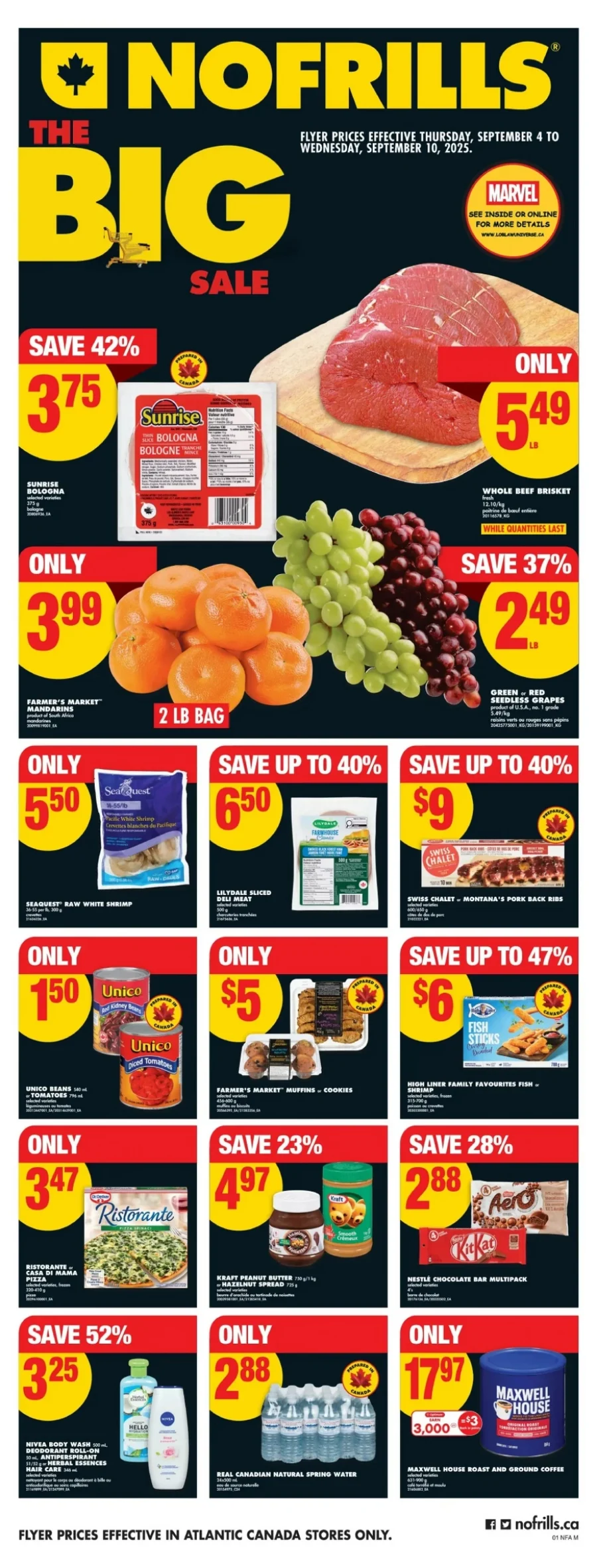 No Frills Flyer (ATLANTIC) October 30 to November 5, 2025 No Frills Atlantic Flyer from September 4, 2025 - Week36 - top grocery deals, fresh produce, meat, and household essentials for current and Next Week.