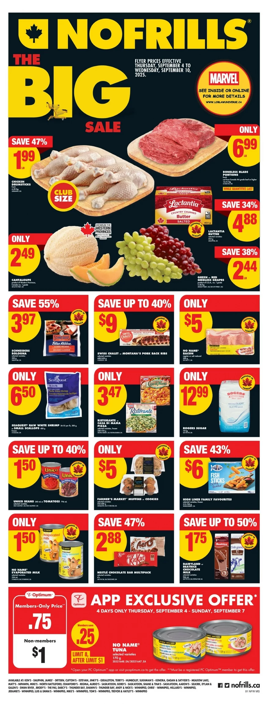 No Frills WEST Flyer October 30 to November 5, 2025 No Frills West Flyer from September 4, 2025 - Week36 - with top grocery deals, fresh produce, meat, and household essentials for current and Next Week