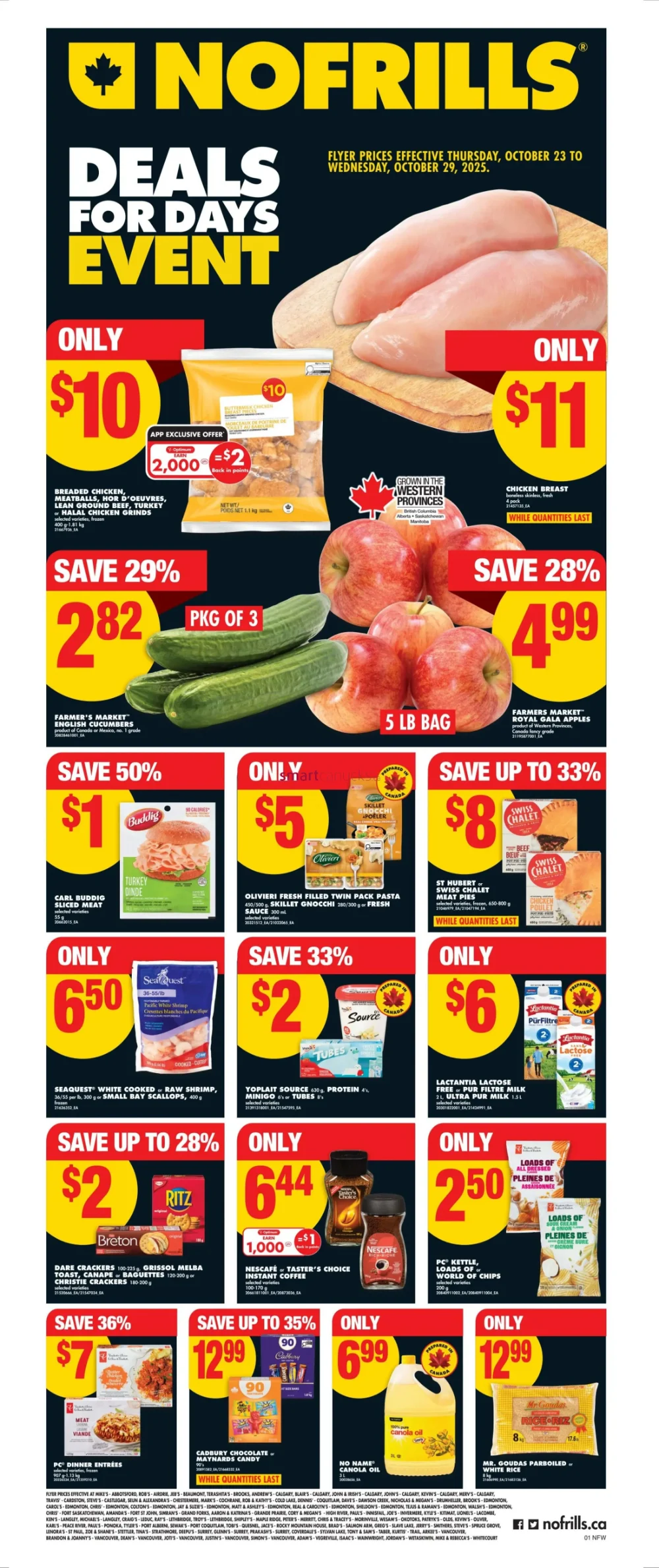 No Frills Flyer WEST October 23 to October 29, 2025 No Frills West Flyer Week 43 with top grocery deals, fresh produce, meat, and household essentials. Weekly savings and limited-time discounts.